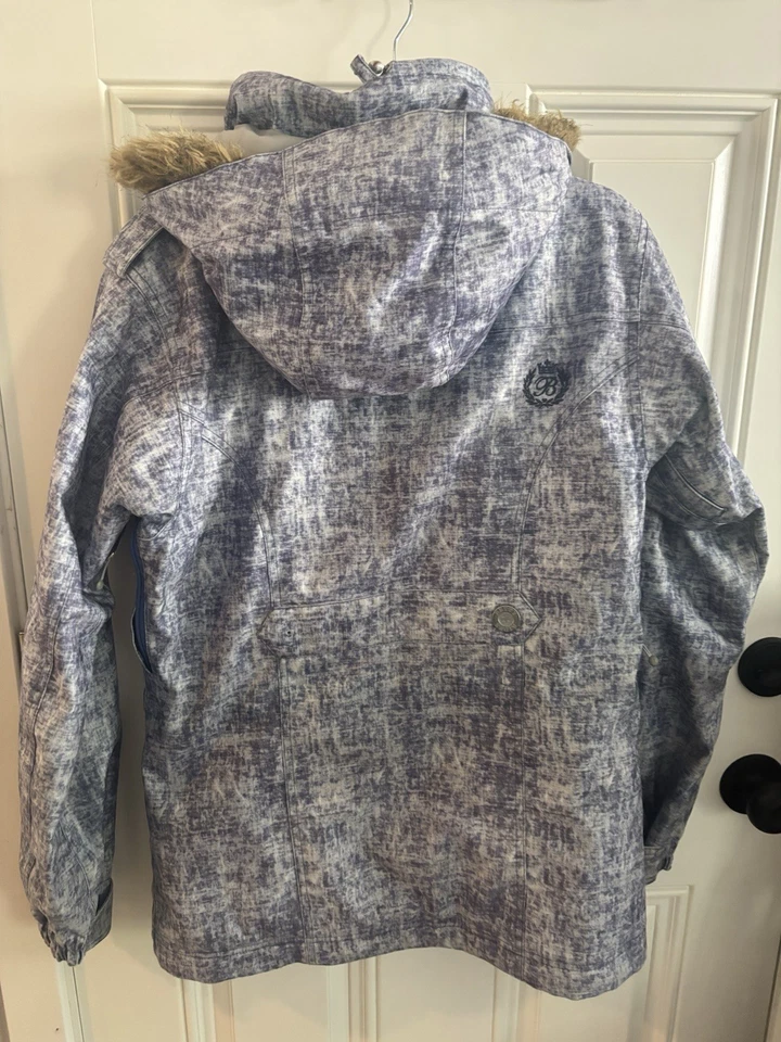 Chaqueta de snowboard para mujer Betty Rides talla M azul con capucha aislante abrigo de invierno Foto 4 de 4
