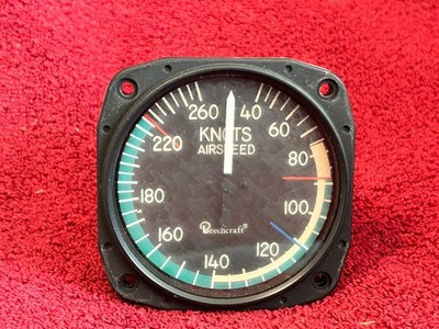 UNITED INSTRUMENTS AIRSPEED INDICATOR P/N 8030-163 BEECHCRAFT P/N 99-384043-25