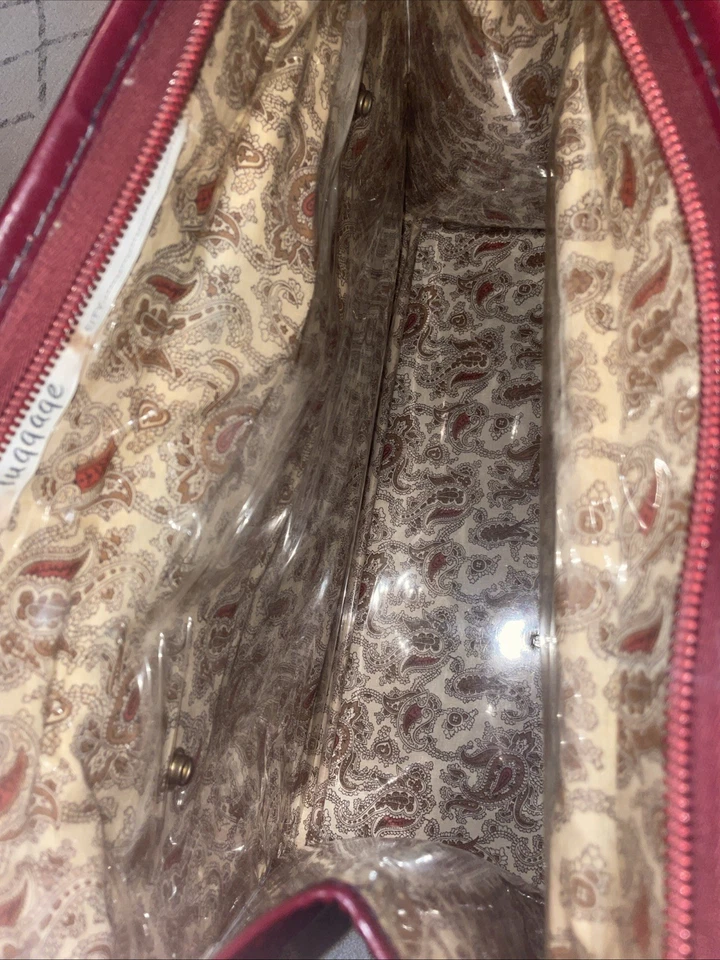 Bolso de fin de semana forrado de plástico Hartmann de colección vinilo/cuero ¡EXCELENTE! Foto 4 de 4