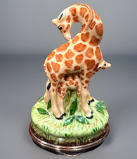 Staffordshire Enamels Giraffe & Calf Bonbonniere Pill Box WITH BOX 92/182