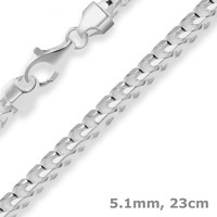 5,1Mm Armband Fuchsschwanzkette Silberarmband Armschmuck Aus 925 Silber 23Cm