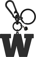 Initial Keyring Gifts Black Letter Keychain for Women Initial Letter Keyring for