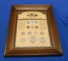 Vintage Framed Presidential Coin Set (13 coins) Framed 12.5" x 10"