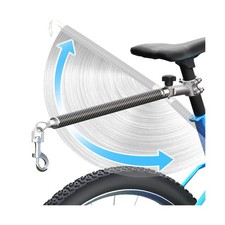 Hands-Free Bicycle Dog Leash for Cycling - 180  Rotating or Fixed Quick-Att