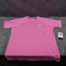 NIKE Mens Essential Hydroguard Swim T-Shirt UPF 40 NESSA589-656 Pink Large