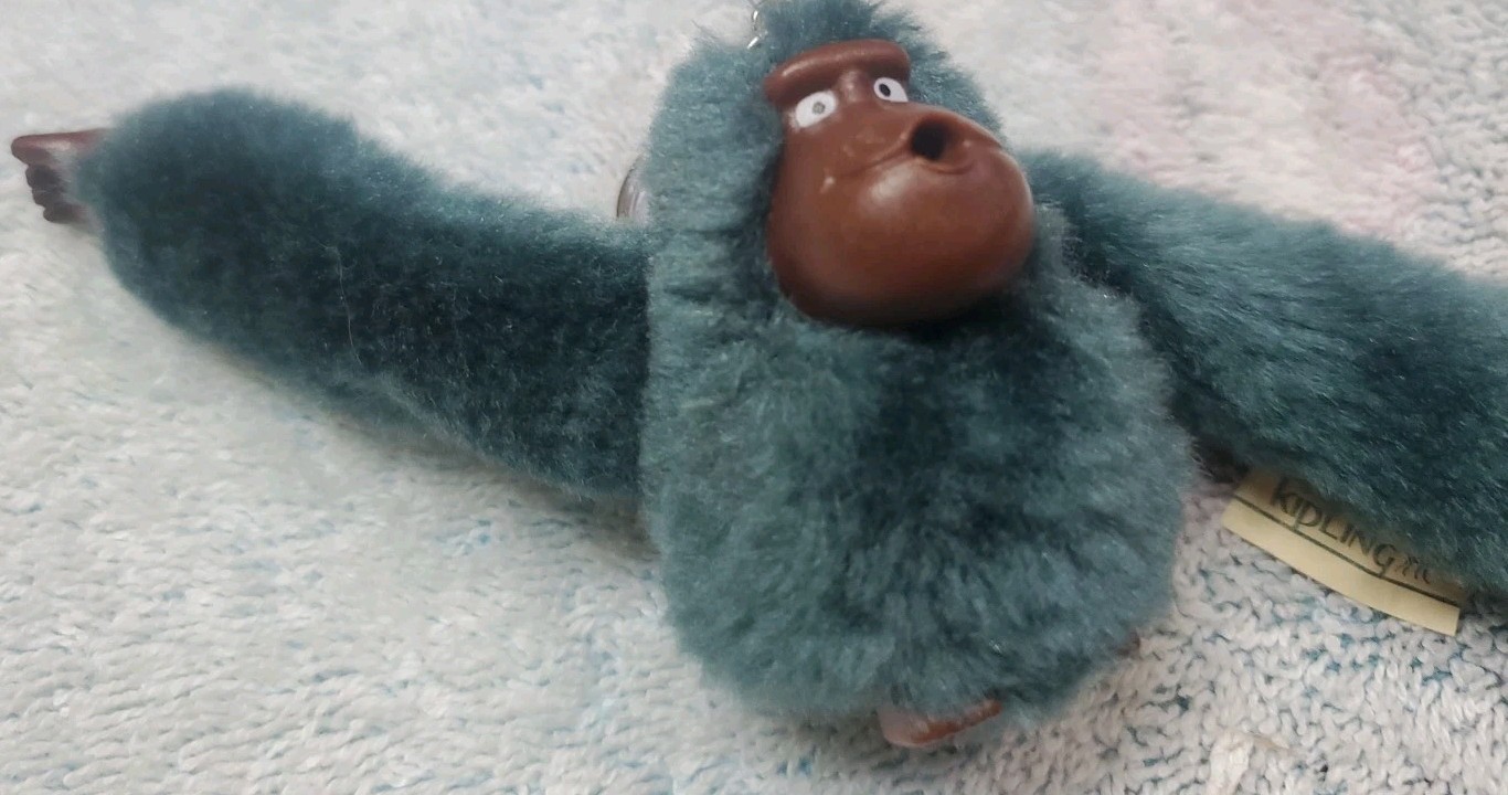 Kipling Thumbsucker Monkey Keychain Anca Light Bl… - image 2