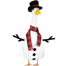 Christmas Winter Porch Goose Outfits for 23 Inch Lawn Statue, Snowman with Re...