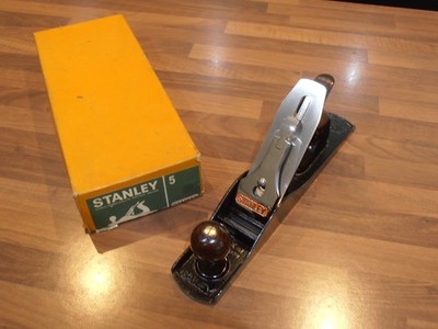 Wenig gebrauchter Vintage Stanley Bailey No 5 Carpenters Jack Hobel verpackt