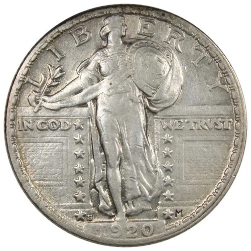 1920-S Standing Liberty Quarter XF EXTRA FINE DETAILS Cleaned A2974