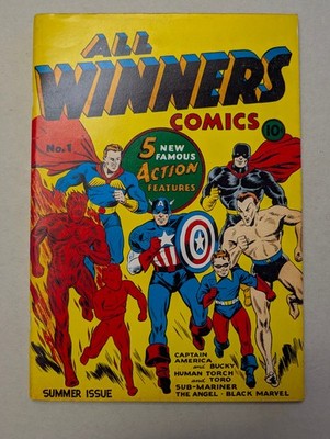 All Winners Comics #1 Reprint, Flashback #23, 1969, Timely Comics/Marvel