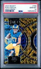 2023 PANINI SELECT GOLD PRIZM #199 PUKA NACUA 6/10 PSA 10