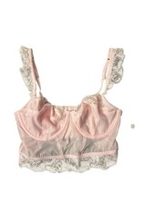 Auden Women's Lace Detail Bustier Top in Pink