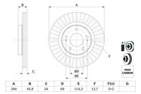 Bosch 0 986 479 E76 Bremsscheibe FüR CitroËN Mitsubishi Peugeot