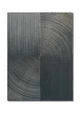 NANKAI Hand Painted Abstract Modern Oil Painting 40x28 Inch Black Texture