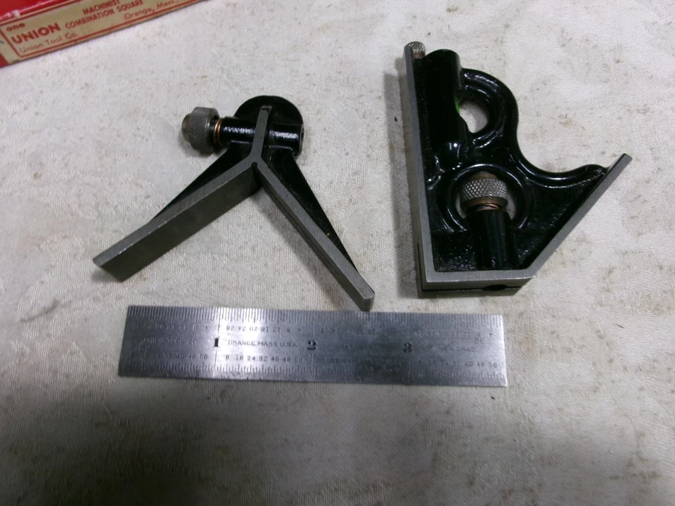 Union #204-24 Combination square, 2 heads 4"  in Box  EXCELLENT - Image 2 of 4