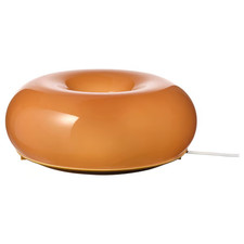 IKEA VARMBLIXT LED Table Wall Lamp Orange Glass Round Donut Sabine Marcelis- NEW
