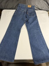 Vintage Levis Jeans Womens 7 Fits 24x29 70s Wide Leg Flare Bell Orange Tab USA