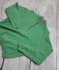 Tommy Bahama Reverable Quarter Zip Heathered Green Pullover Sweatshirt Men Large