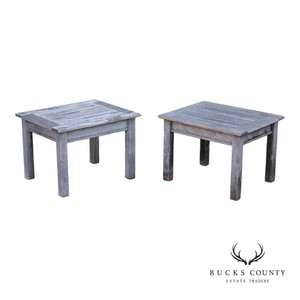 Gloster Pair of Teak Outdoor End Tables