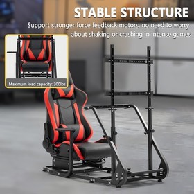 Marada Racing Simulator Cockpit Frame With Monitor Stand Fit Logitech G923 G920