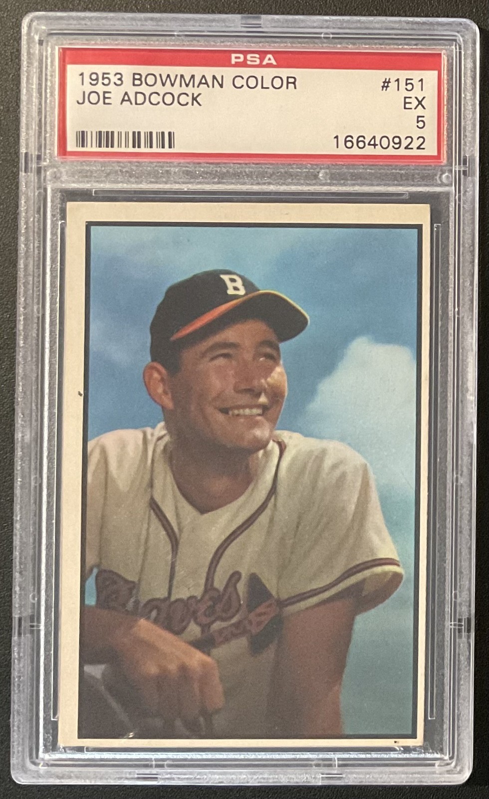1953 Bowman Color #151 Joe Adcock PSA 5 EX