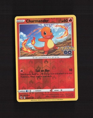 Charmander 008/078 Pokémon GO Stamped Reverse Holo Pokemon Card LP
