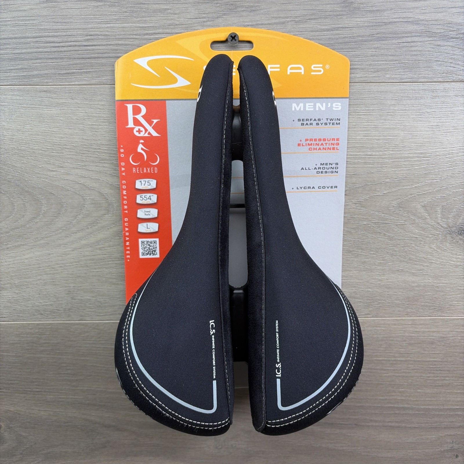 Serfas RX 921L Mens RX Lycra Bicycle Bike Saddle Seat Black