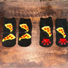 Cat/Dog Pizza Socks One Size Fits Most One Pa...