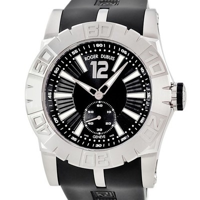 ROGER DUBUIS New Easy Diver DBSE0257 Black, unidirectional rotating bezel,