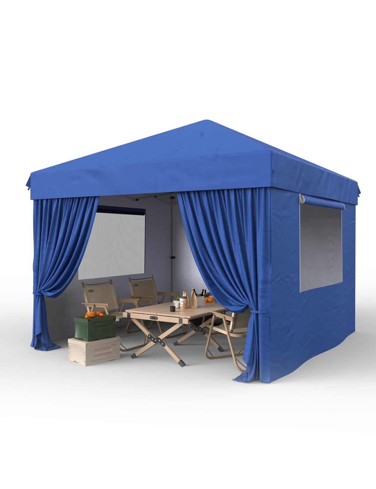 10' x 10' Pop up Canopy Tent Outdoor Shelter Gazebo with 4 Removable Sidewalls