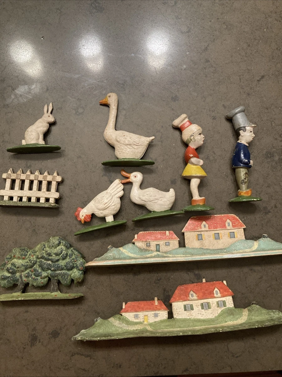 Lot De 6 Personnages Clairet Ferme - Figurines D'occasion Pour Enfants