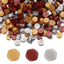 Wax Seal Beads, 300 Pcs Wax Sealing Beads, Red/Silver/Gold