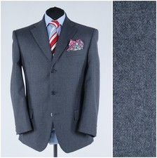 Mens Italian Blazer 42S UK Size GIORGIO SANTI Grey Wool Sport Coat Jacket