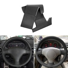 Cubierta de volante de cuero negro para Audi A3 2000-2003 A4 2003-2005 RS S4 HÁGALO USTED MISMO