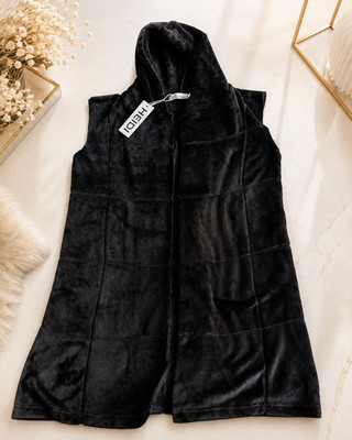 HEIDI Damen Weste Schwarz   weiche Felloptik / ärmellos, neu mit Etikett Gr.44