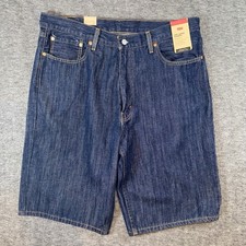 Levi's Men 469 Loose Fit Baggy Indigo 5-Pocket Jean Denim Shorts Sz 44 Waist NEW