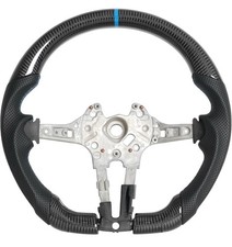BMW 14–17 M5 F10 F12 F13 F30 Carbon Fiber Steering Wheel – Blue Stitching