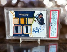 Fernando Tatis Jr Gold RC Auto 2019 Panini Immaculate 5 Relic /49 PSA 8 POP 1