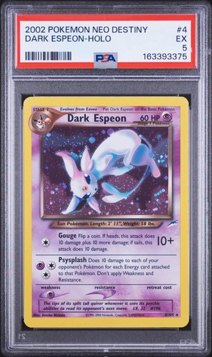 Dark Espeon (Unlimited) graded PSA 5 for sale on eBay