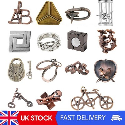15 Teile Knobelspiel, Metallpuzzle, Interlock IQ Spiel freischalten, Zaubertrick