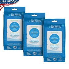 Baby Pacifier Wipes Xylitol Hypoallergenic Travel-Friendly Plastic-Free 40 Count