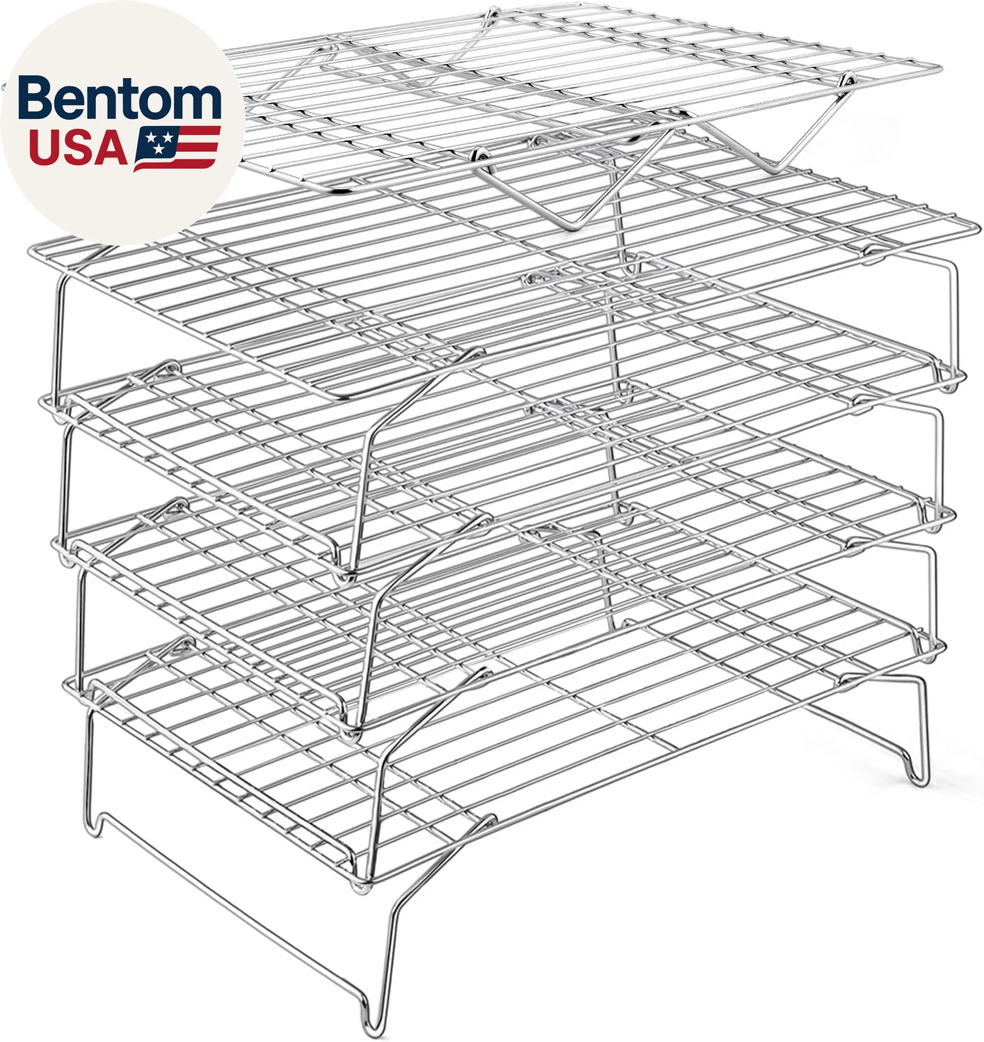 5-Tier Cooling Rack, 15”X10.1" Stainless Steel Stackable Wire Cooling Rack for B
Opens in a new wind