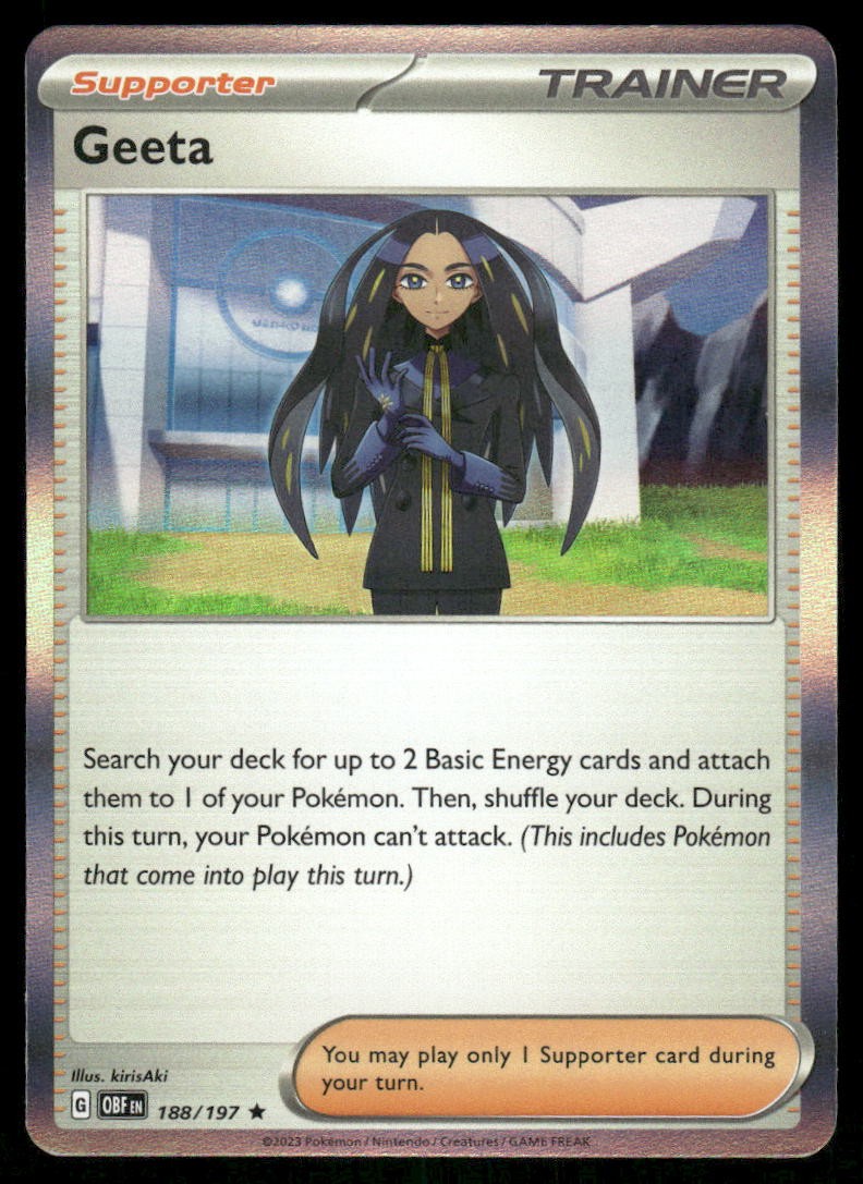 Geeta 188/197 - Obsidian Flames - Holo Rare NM