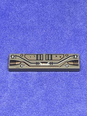 Lego Star Wars Fliese dunkelgrau 1X4 schwarz Kupfer silber Schaltung Muster 2431px2