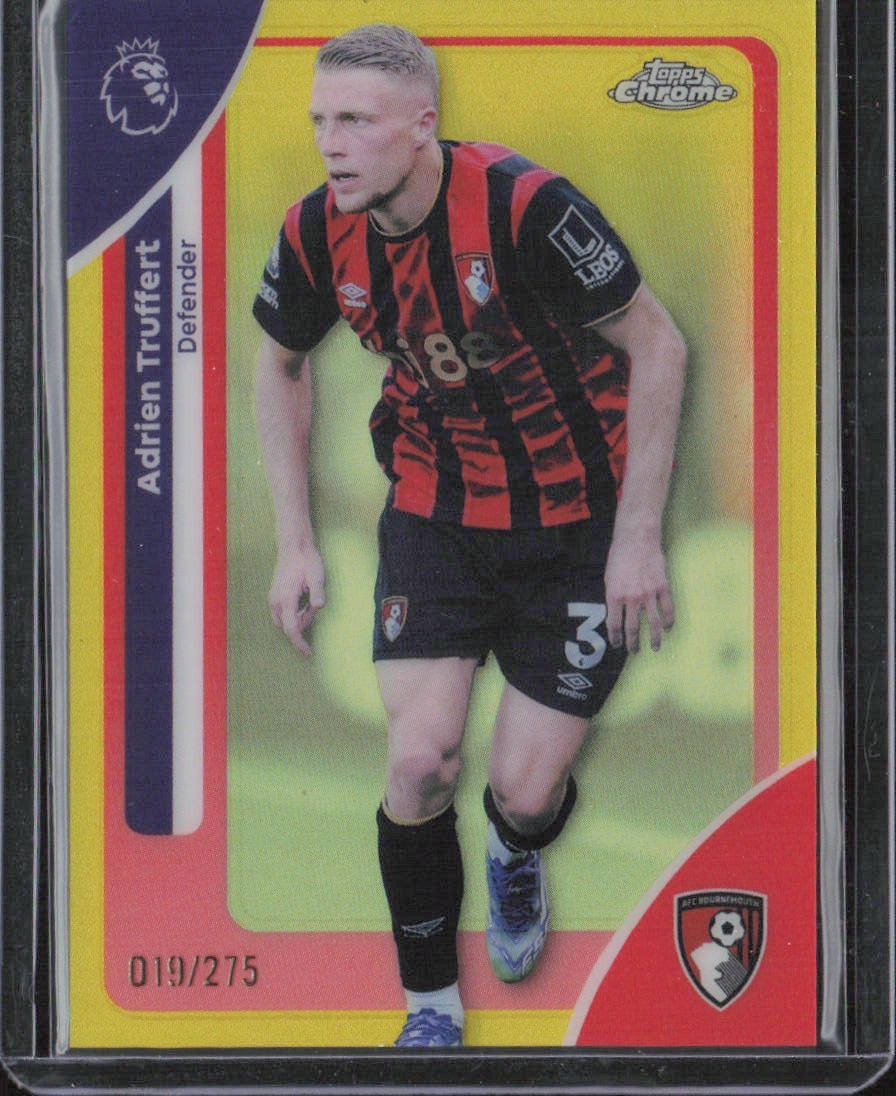 2025-26 Topps Chrome Premier League - Adrien Truffert #10 Yellow Refractor /275