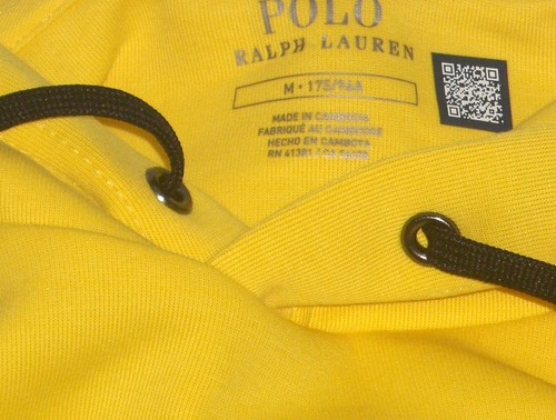 POLO RALPH LAUREN Men's Tech Print Graphic Pullover Hoodie Sweatshirt YELLOW nwt - Picture 13 of 23