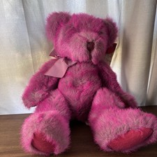 Russ Luv  Ums Teddy Bear Pink Long Hair With Tags 14  Plush Luvum