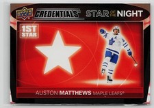 Auston Matthews - 2021-22 UD Credentials Star of the Night: First Star #1S-4