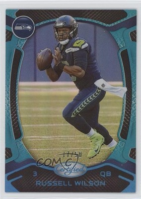 2021 Certified Mirror Teal 17/50 Russell Wilson #100 1k0w