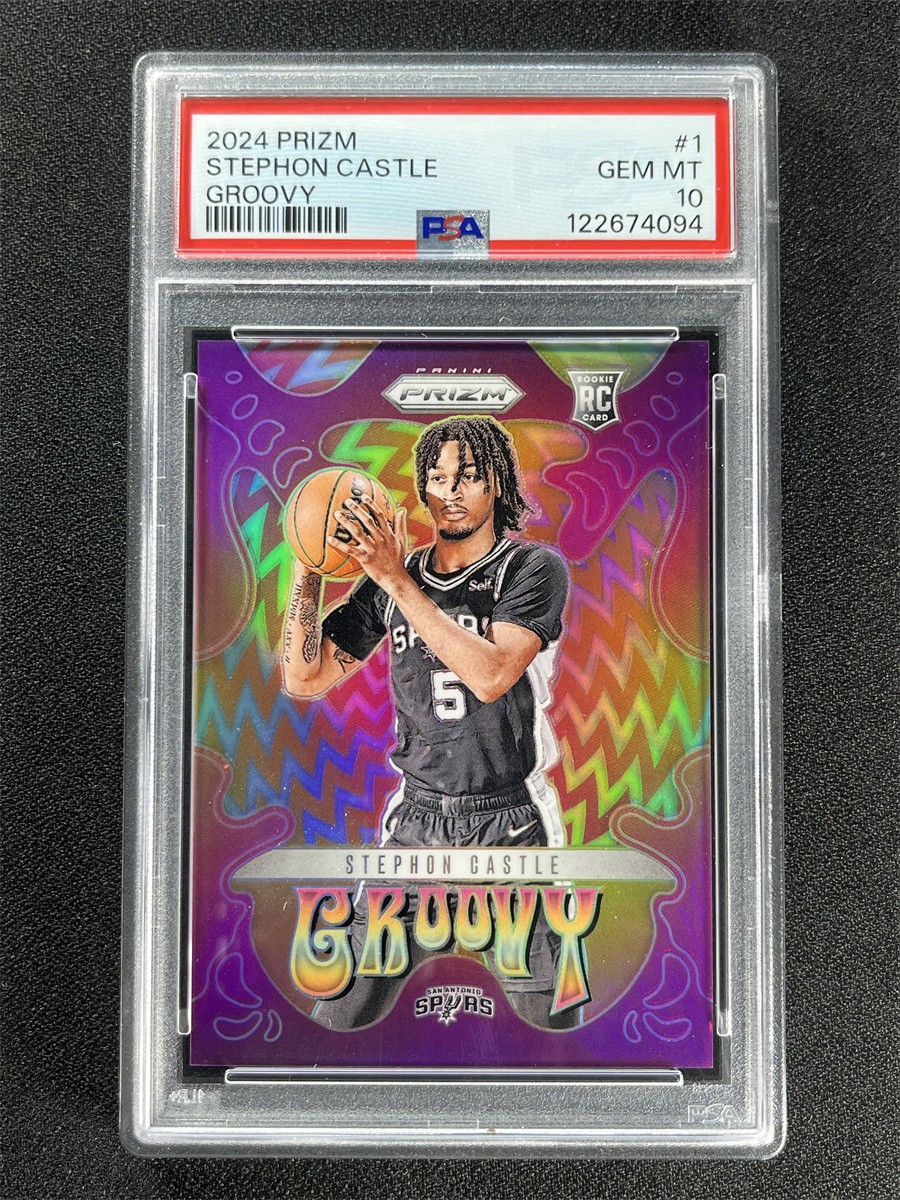 2024-25 Panini Prizm Stephon Castle #1 Groovy Rookie RC Case Hit SSP PSA 10 MT
